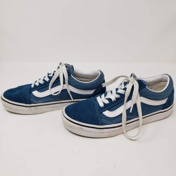 Vans Suede Sneaker Lace Up Shoe Teal - 6 - Picture 3 of 6